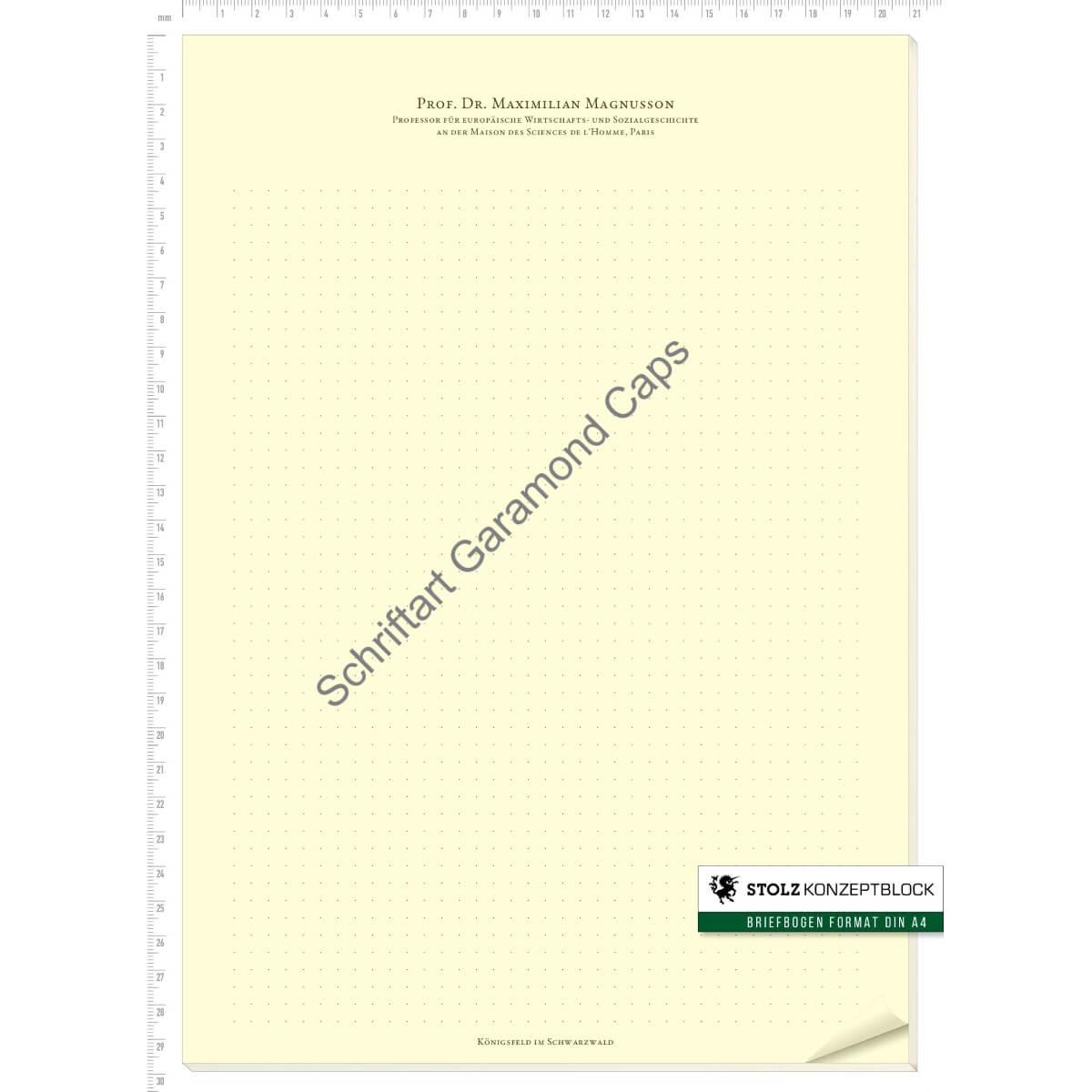 STOLZ Konzeptblock A4 punktiert (Garamond Caps)